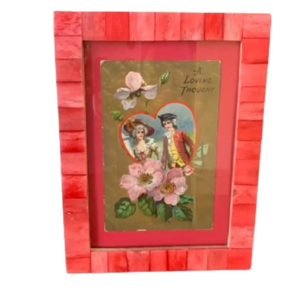 Red Mosaic Tile 4x6” Handmade Photo Frame